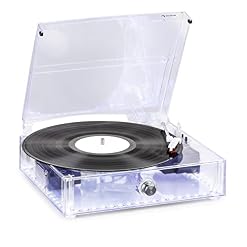 Auna ClearTech – Platine Vinyle Bluetooth, Platine Vinyle avec Enceinte stéréo 33/45/78 TR/Min, Lecteur Vinyle - Les Beatles, Paul McCartney, John Lennon, RIngo Starr, George Harrison