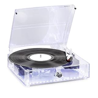 Auna ClearTech – Platine Vinyle Bluetooth, Platine Vinyle avec Enceinte stéréo 33/45/78 TR/Min, Lecteur Vinyle - Les Beatles, Paul McCartney, John Lennon, RIngo Starr, George Harrison