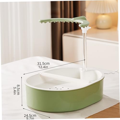 Baño para pájaros evita salpicaduras con ducha automática regulable y percha PP 6