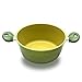 ILLA OL3620 Casseruola 2 Maniglie Antiaderente all'Olio D'Oliva 100% Made in Italy, Alluminio, Verde