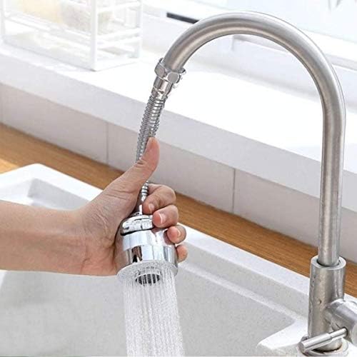 Leeonz 360 Degree Flexible Faucet Nozzle Sink Faucet Spray Water Out