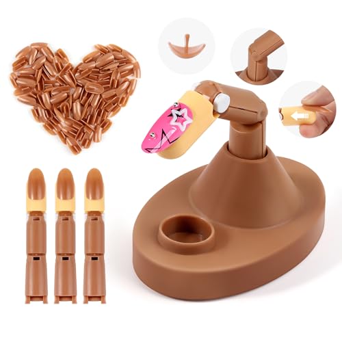 Main entraînement pour ongles en acrylique : 3 pcs réglable marron pratique - Modèle professionnel d'entraînement de la main pour manucure