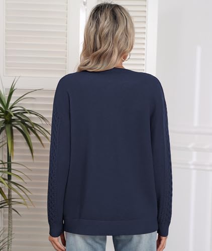 CZYINXIAN Women's Cable Knit Cardigan Sweater Casual Long Sleeve Open Front Button Down Fall Outerwear4