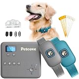 Wireless Dog Fence System & Remote Training Collar, 2.4GHz Non-GPS Fence for Dogs Wireless, 2 in 1 Dog Fence Wireless System for 2 Dogs Electric Fence Buzz, Noise Vibration, Electric Fence for Dogs