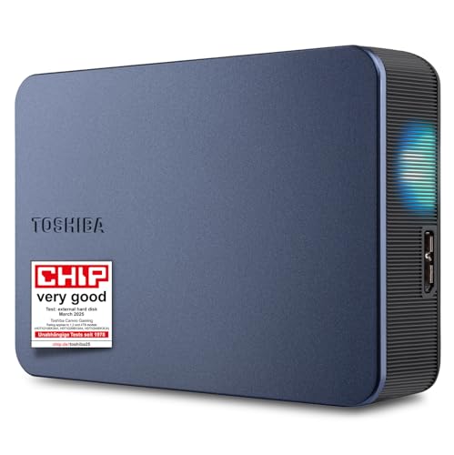 Toshiba Canvio Gaming 4TB – Portable 2.5’’ External Hard Drive compatible with most PlayStation, Xbox and PC consoles, USB 3.2. Gen 1 Technology, Black (HDTX140EK3CA)