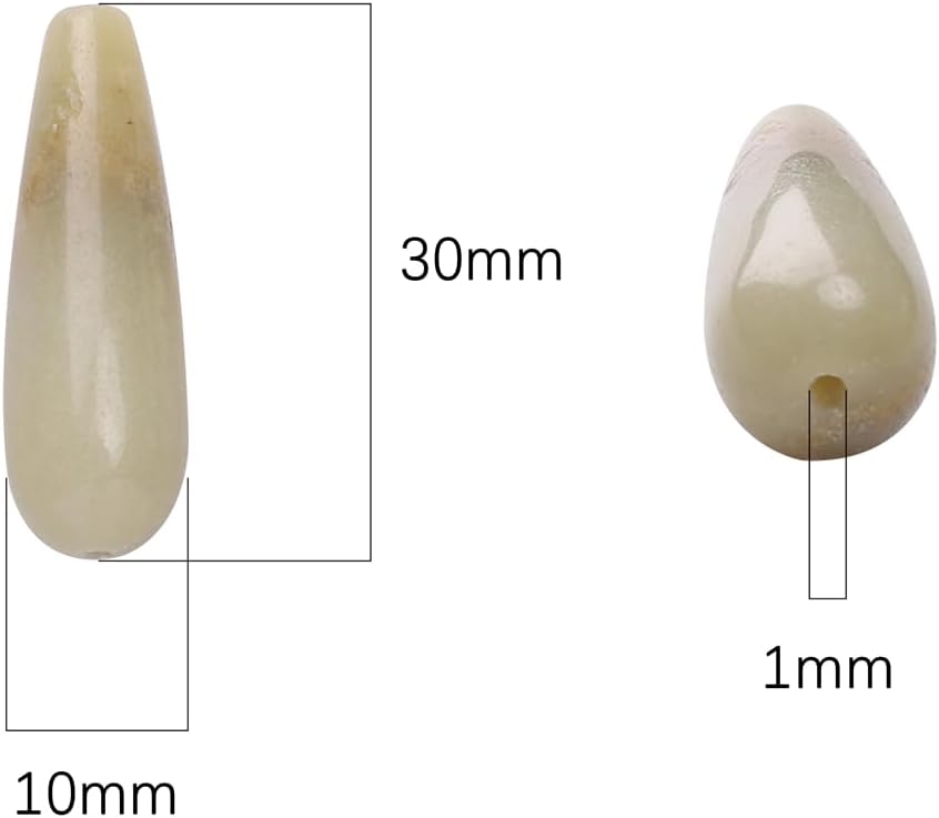 Natural Amazonite Teardrop Stone Beads 10x30mm 12pcs Dangle Earring Charm for DIY Jewelry Making - Image 3