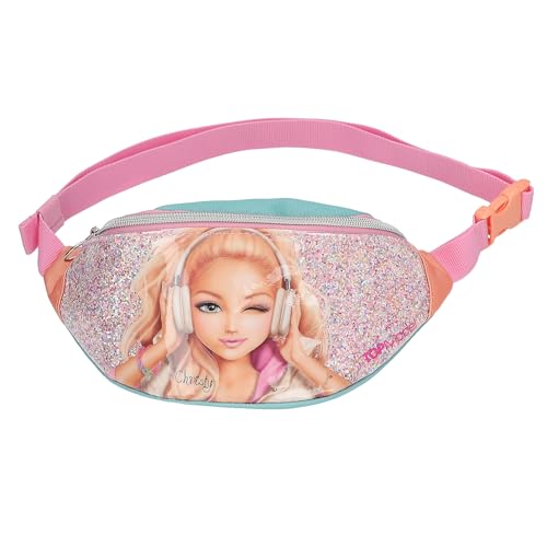 Sac à bandoulière fille rose et turquoise TOPModel MUSIC avec avant brillant