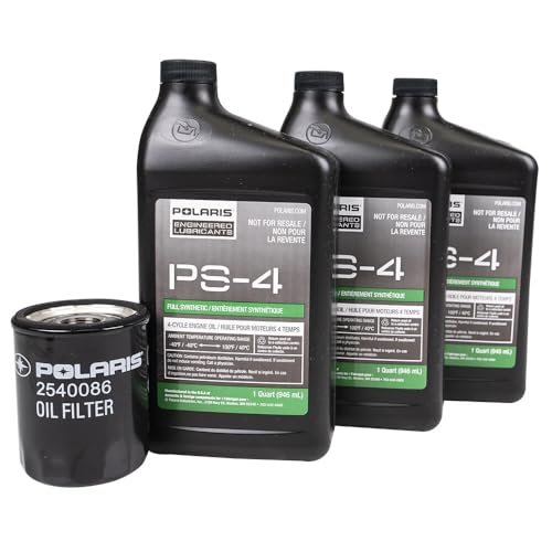 Polaris 2881696 PS-4 5W-50 Full Synthetic 4-Cycle Oil Change Kit RZR XP 4 Turbo