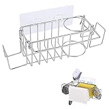 5 in 1 Sponge Holder for Kitchen Sink,Brush Dish Towel Cloth Hanger or Holder.Hanging Sink...