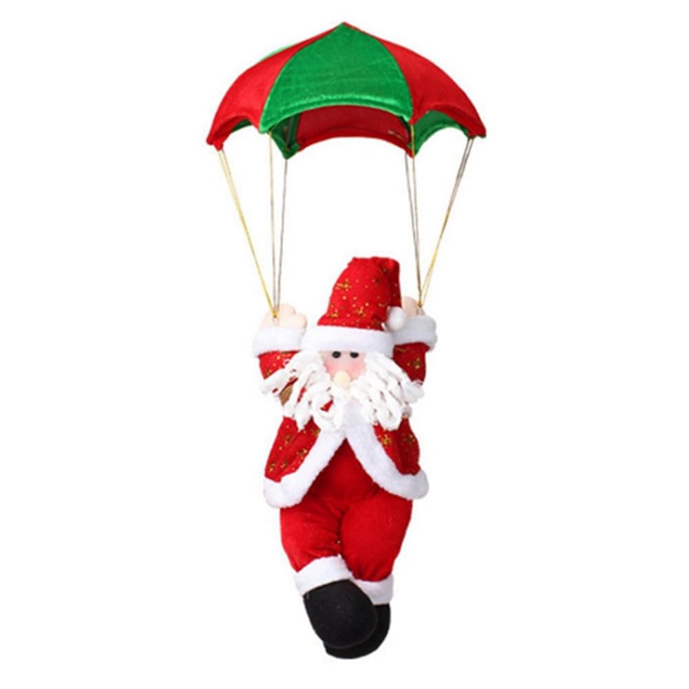 CTRLZS Parachute Santa Claus Christmas Decorations Outdoor Parachute Santa Claus Doll Pendant New Year Decor Ornaments