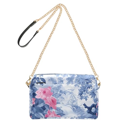 Chinese Cultural Style Secret Garden Crossbody Bags for Women PU Leather Crossbody Purse Small Shoulder Handbag Purses for Girls