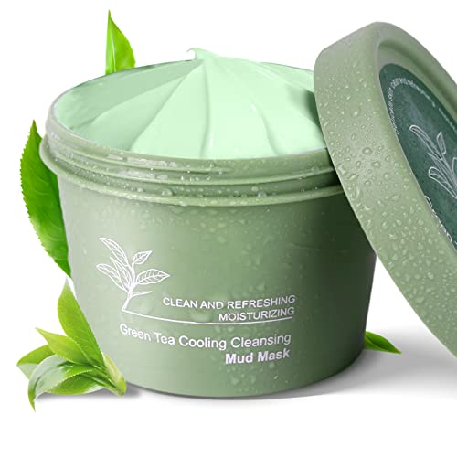 Green Tea Mud Mask - Green Tea Deep Cleanse Mask For Pore Cleansing & Moisturizing & Hydrating & Refreshing, Antioxidant Green Tea Face Mask Improves Overall Complexion, Clay Mask For All Skin Types #TOP7