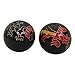 THY ARTS Baoding Balls Chinese Health Massage Exercise Stress Balls -Black Dragon & Phoenix #2