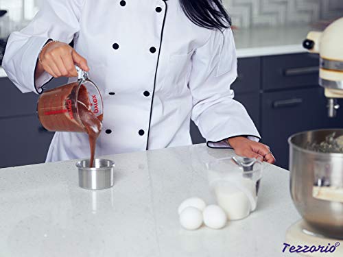 Tezzorio Aluminum Round Cake Pan, 3" X 2" Smooth-Sided Layer Cake Pan, Professional Bakeware #TOP4