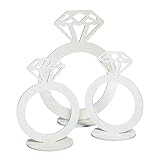 Fun Express Diamond Ring Centerpieces - 3 Piece Set - Wedding and Bachelorette Party Decor