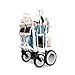 WONDERFOLD Volkswagen Double Stroller Wagon (2 Seater) - Foldable Wagon Stroller with Classic VW Bumper, Headlights, and Retro All-Terrain XL Wheels, Bondi Blue