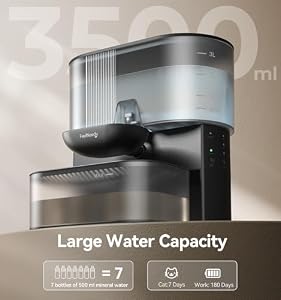 Wireless Cat Water Fountain No Filters, Wastewater Separation, FEELNEEDY Stainless Steel Bowl, 3.5L Pet Water Fountain for Cats & Dogs Dispenser, Black — photo 5 of 6