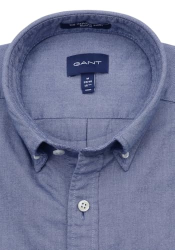 Gant Reg Oxford Shirt, Camicia Elegante Uomo, Blu ( Persian Blue ), L - 5