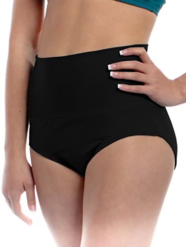Womens High Waisted Brief Small Black Adult Sizes Performance Dancer Bottoms by B Dancewear