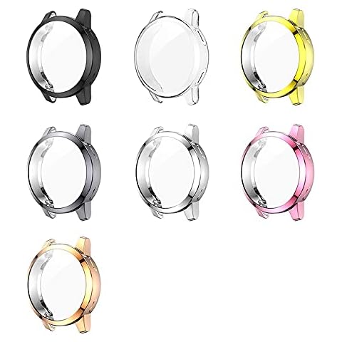 BoLuo 7 Pcs Screen Protector Cover compatible for Garmin Venu 2,Ultra Slim Smartwatch Case Skin Pounch,Anti-scratch Clear TPU Watch Bumper Cover Shell for Garmin Venu 2 / Garmin Vivoactive 4 Cover