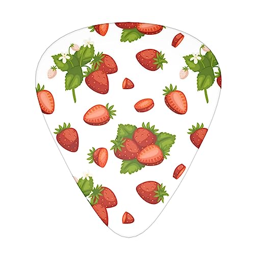 Lot de 12 médiators tendance et durables en forme de feuille de fraise pour ukulélé guitare électrique basse - Les Beatles, Paul McCartney, John Lennon, RIngo Starr, George Harrison Lot de 12 médiators tendance et durables en forme de feuille de fraise pour ukulélé guitare électrique basse