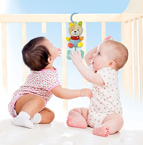 Clementoni - Hochet Chien - Lovely Soft Dog Rattle - Peluche Educative - Développement Multisensoriel - Tissu Doux - Facile à Accrocher - pour Enfants Dès 0 Mois – Image 6