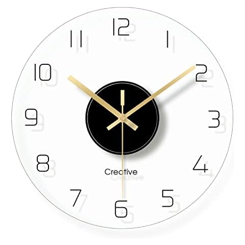 DooGu 12 Inch Round Tempered Glass Wall Clock Cover
