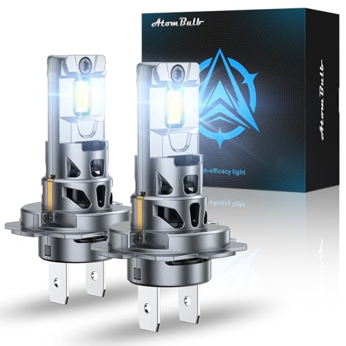 AtomBulb H7 Bulbs, 40000LM 6500K Cool White, 1:1 Mini Size,