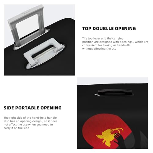 Travel Luggage Cover Guinea Papua New Guinean Flag Heart Fashion Washable Baggage Suitcase Protector Fit For Luggage Small4