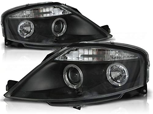 Fari anteriori per auto Citroën C3 03.02-09 Angel Eyes, colore: Nero