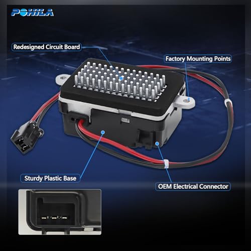 Image of 5012699AA RU-358 HVAC Control Module Blower Motor Resistor Compatible with Jeep Grand Cherokee WJ 4.0L 4.7L 1999-2004 w /ATC Automatic Temperature Control