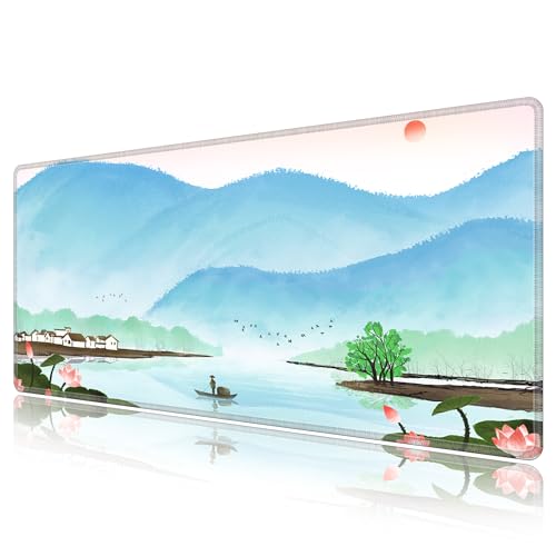 Tapis de Souris 900x400x3MM LL-COEUR Paysage Grand Format XXL Gaming Multifonction