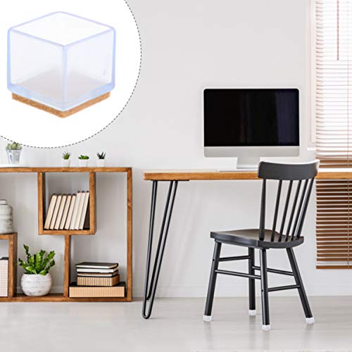 Hemoton 20Pcs Protetores de Piso de Perna de Cadeira PÃ©s Quadrados de Cadeira Cobre MÃ³veis de Mesa