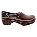 BJORK Swedish Comfort Men's Christian Full Grain Leather Wooden Clogs (EU-42, Closed Back) Brown