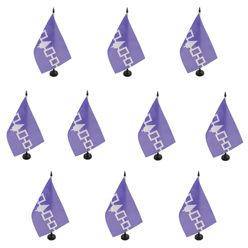 Drapeau de table Iroquois en polyester pour pavoisement intérieur rapide