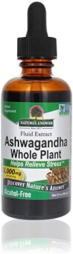 Nature's Answer Ashwagandha Root | Herbal Supplement Maintain Healthy Immune Function | Supports Body Against Stress | Gluten-Free, Alcohol-Free & Vegan 2oz (3 Pack)