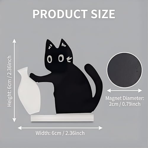 2 Stück Schnurrhaare Aufbewahren Desktop Katzenvase, Acryl Katze Schnurrhaare Aufbewahren Magnet, Lustige Vase Dekorative Fridge Magnets, Katzendeko Für Wanddekoration Küche, Deko Wohnzimmer