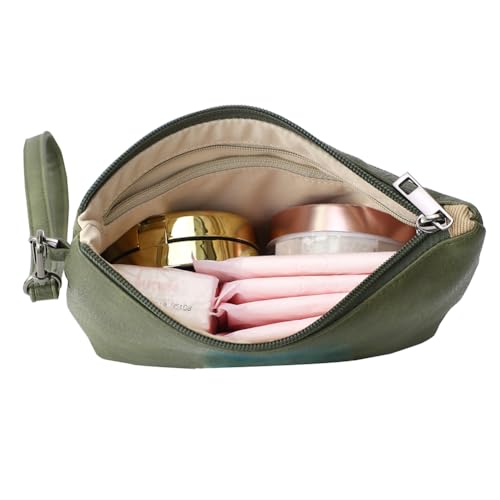 Image of Small Wristlet Wallets for Women, Zip Clutch Bag with Wristlet Pouch, 3-Zipper Original Design