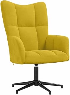 vidaXL Relaxation Chair Seat Armchair Living Room Study Desk Office Furniture Velvet Decoration Mustard Yellow