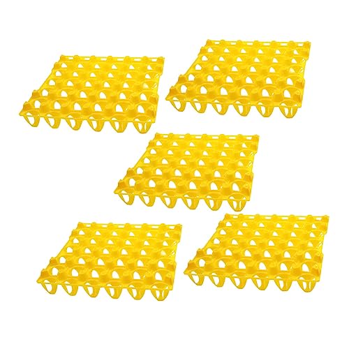 30 griglie per uova da frigorifero, organizer per uova, per frigorifero, giallo, 5 pezzi