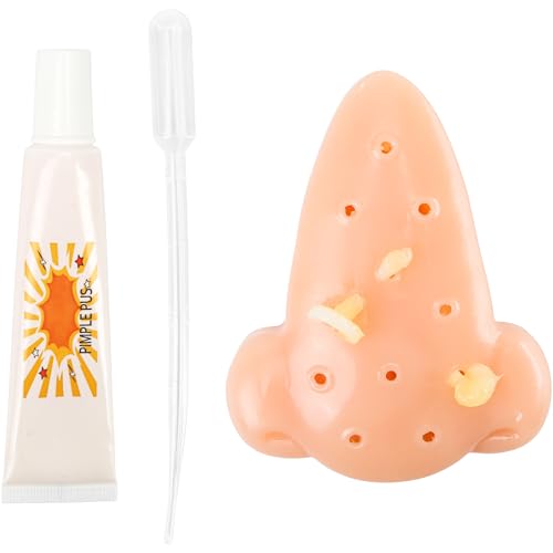 A refillable fake nose you squeeze to pop pimples — disgusting, satisfying, and weirdly impossible to put down.