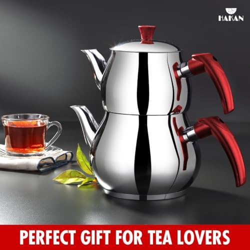 Hakan Turkish Samovar Style Double Tea Pot Set