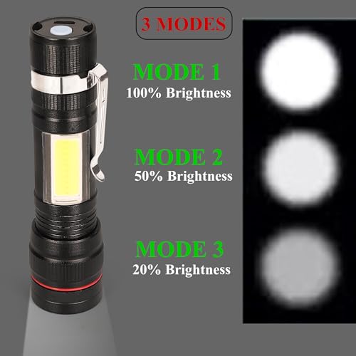 Image of Care 4 Aluminium Zoomable Zy-520 Option With Usb Charging With 3 Function (High, Cob Light And Blinker) (Black : Rechargeable) Torch (Black : Rechargeable)