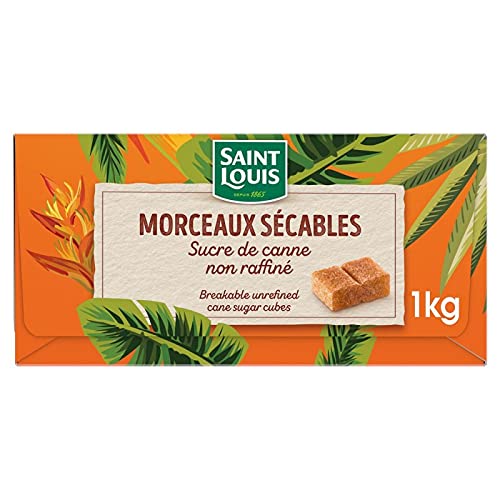 SAINT LOUIS - Morceaux Sécables Sucre De Canne 1Kg - Lot De 4
