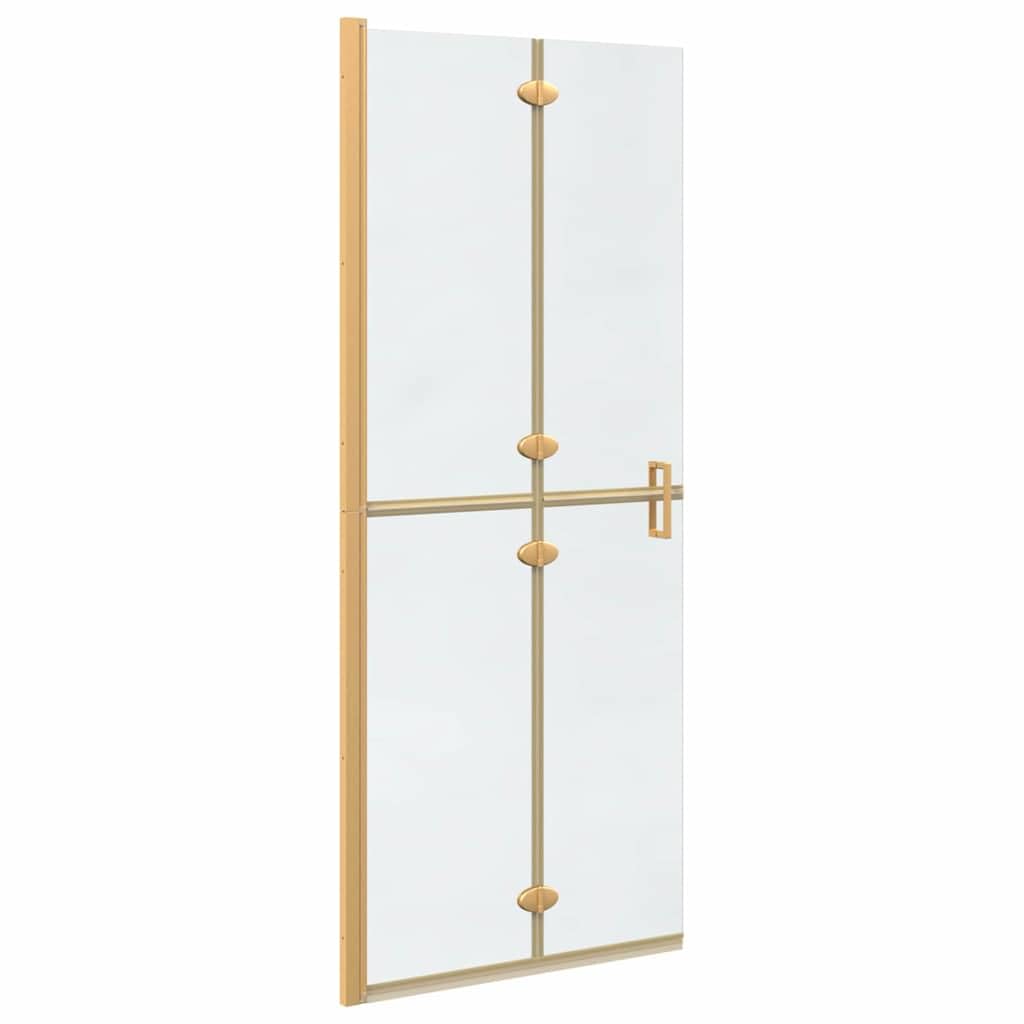 Składana ścianka prysznicowa z przezroczystego szkła ESG 80 x 190 cm, zajmuje mało miejsca, przezroczysta, składana kabina prysznicowa z aluminiową ramą do Twojej łazienki