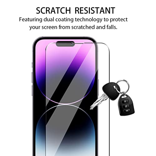 Suttkue For Iphone 14 Pro Back Screen Protector+Front Screen Protector With Camera Lens Protector,9H Hardness Anti-Scratch Tempered Glass,6.1Inch,Case Friendly,Anti-Scratch (1+2+2 Pack) #TOP2