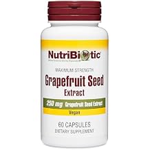 NutriBiotic Grapefruit Seed Extract Capsules 250 mg, 60 Count - Maximum Strength with Bioflavonoids