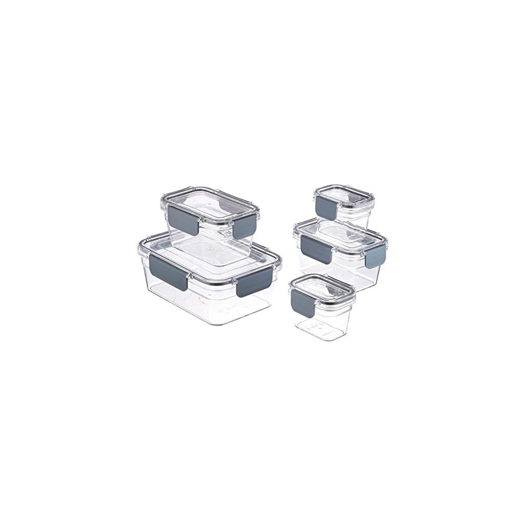 Amazon-Basics-Tritan-10-Piece-5-Containers-and-5-Lids-Locking-Food-Storage-Container-Clear