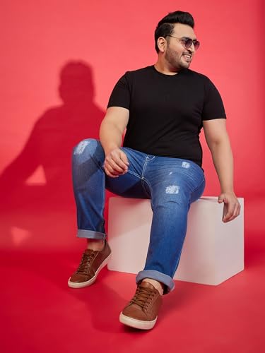 Image of Bigbanana Plus Size Men's Regular Fit Washed Jeans