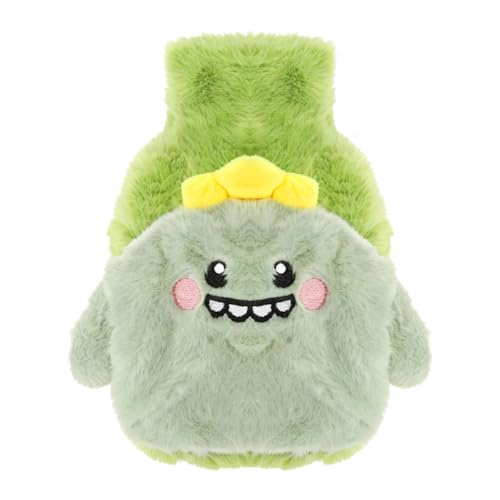 VOSSOT Bouillotte, 400ML Bouillotte Enfant avec Couvercle, Bouillotta Peluche, Bouillotta Eau Chaude Bouillote Hot Water Bottle pour des Nuits Douillettes Soulagement de...